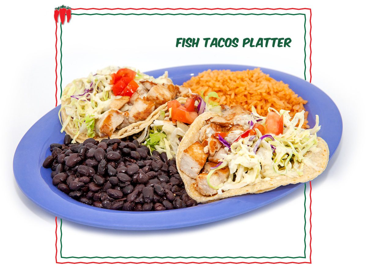 Fish tacos plater